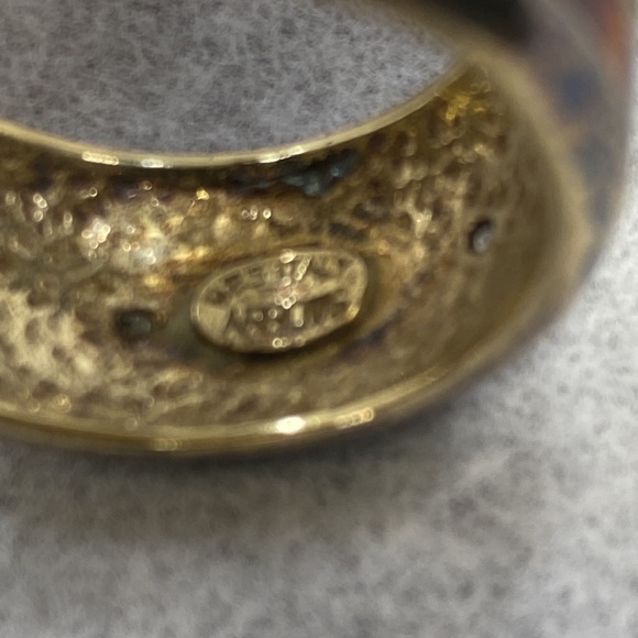 Vintage Vermeil Enamel Ring - Picture 3 of 3